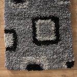 Grey Boxed Thick Shaggy Rug - California - Bargainia.com - 
