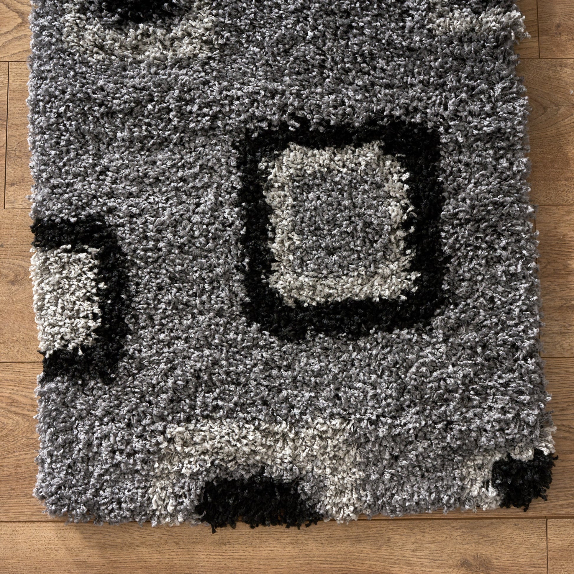 Grey Boxed Thick Shaggy Rug - California Rugs Rug Masters