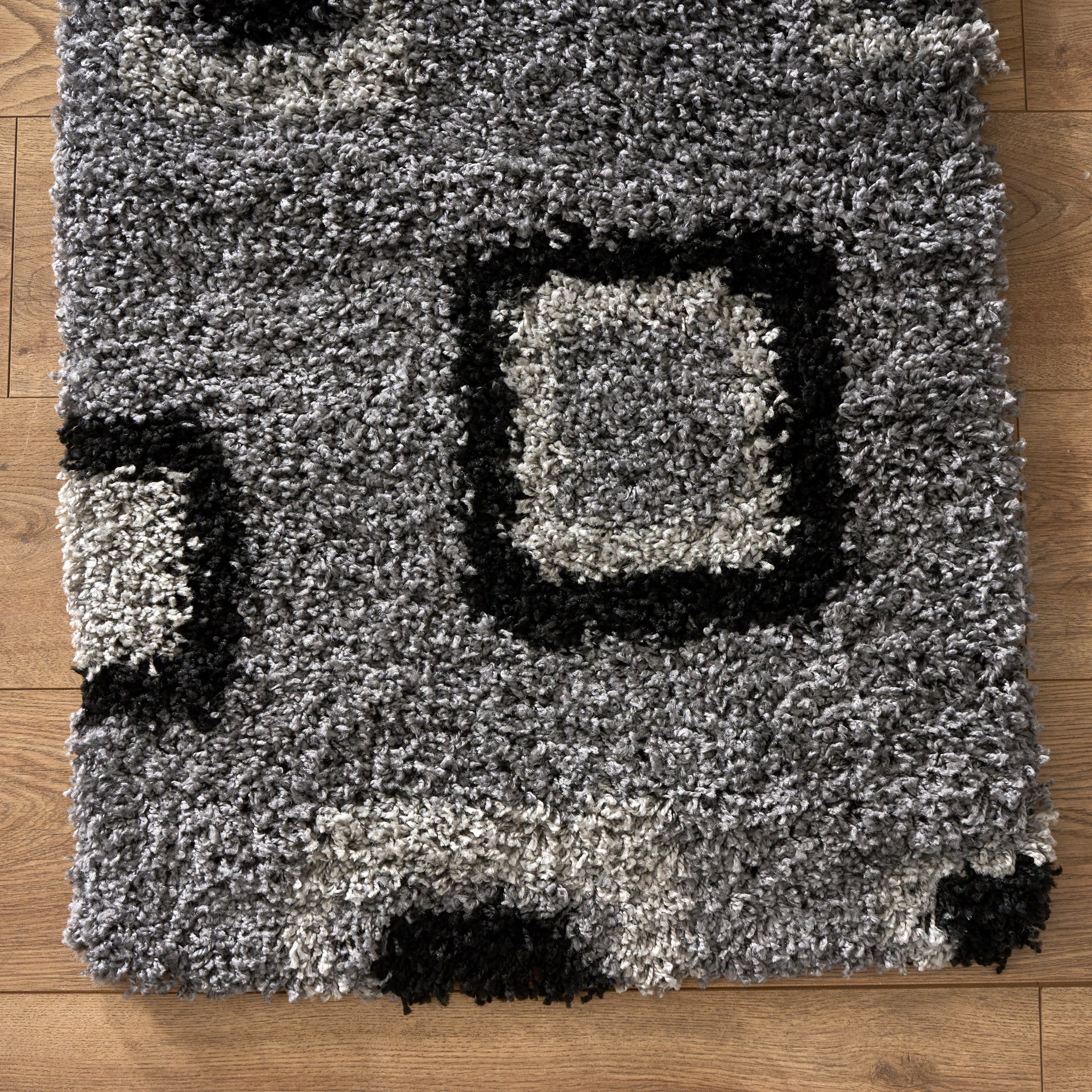 Grey Boxed Thick Shaggy Rug - California Rugs Rug Masters