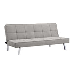 Grey Click Clack 3 Seater Sofa Bed - Britney - Bargainia.com - 