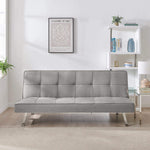 Grey Click Clack 3 Seater Sofa Bed - Britney - Bargainia.com - 