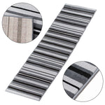 Grey Lines Striped Runner Rug | Hessian Backed Flexible Stair & Hallway Carpet Runner - Bargainia.com - 