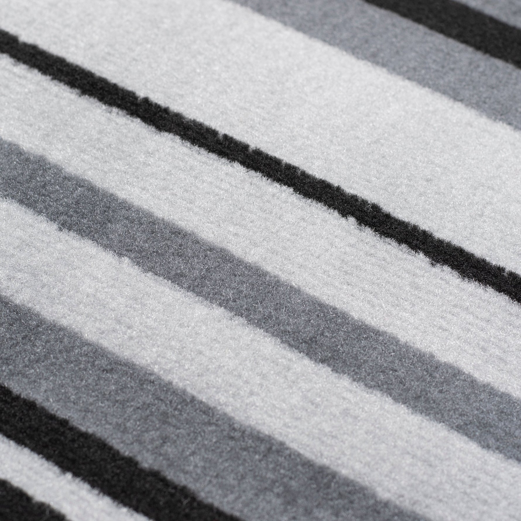 Grey Lines Striped Runner Rug | Hessian Backed Flexible Stair & Hallway Carpet Runner - Bargainia.com - 