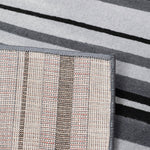 Grey Lines Striped Runner Rug | Hessian Backed Flexible Stair & Hallway Carpet Runner - Bargainia.com - 