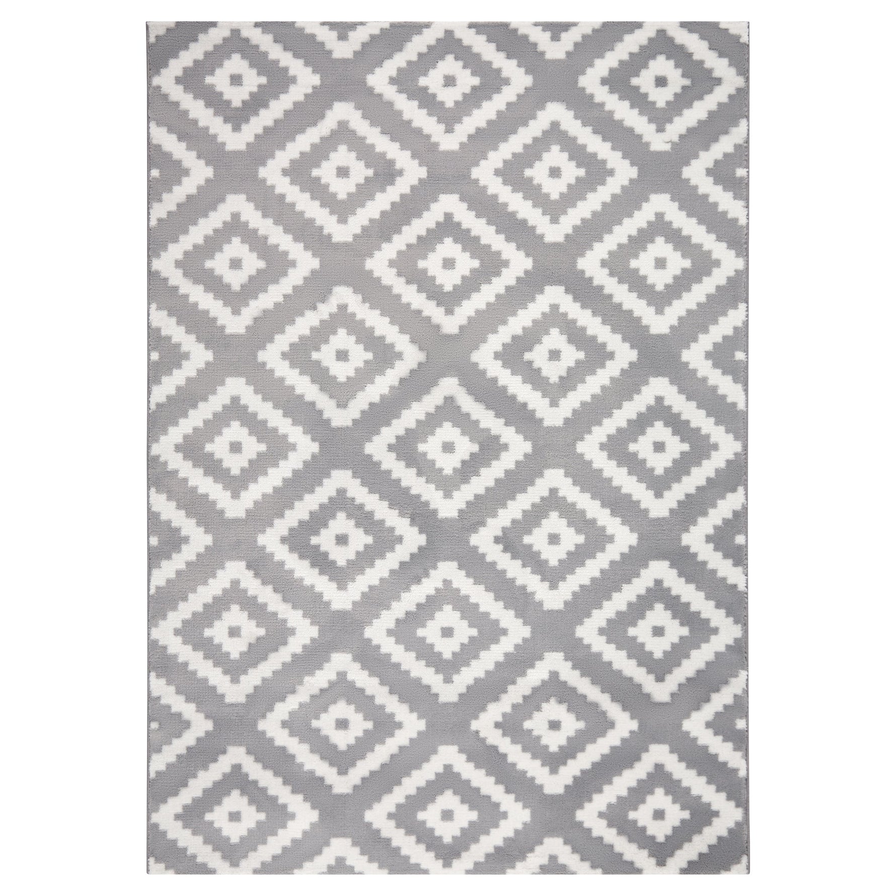 Grey Modern Tiles Motif Rug - Plus - Bargainia.com - 