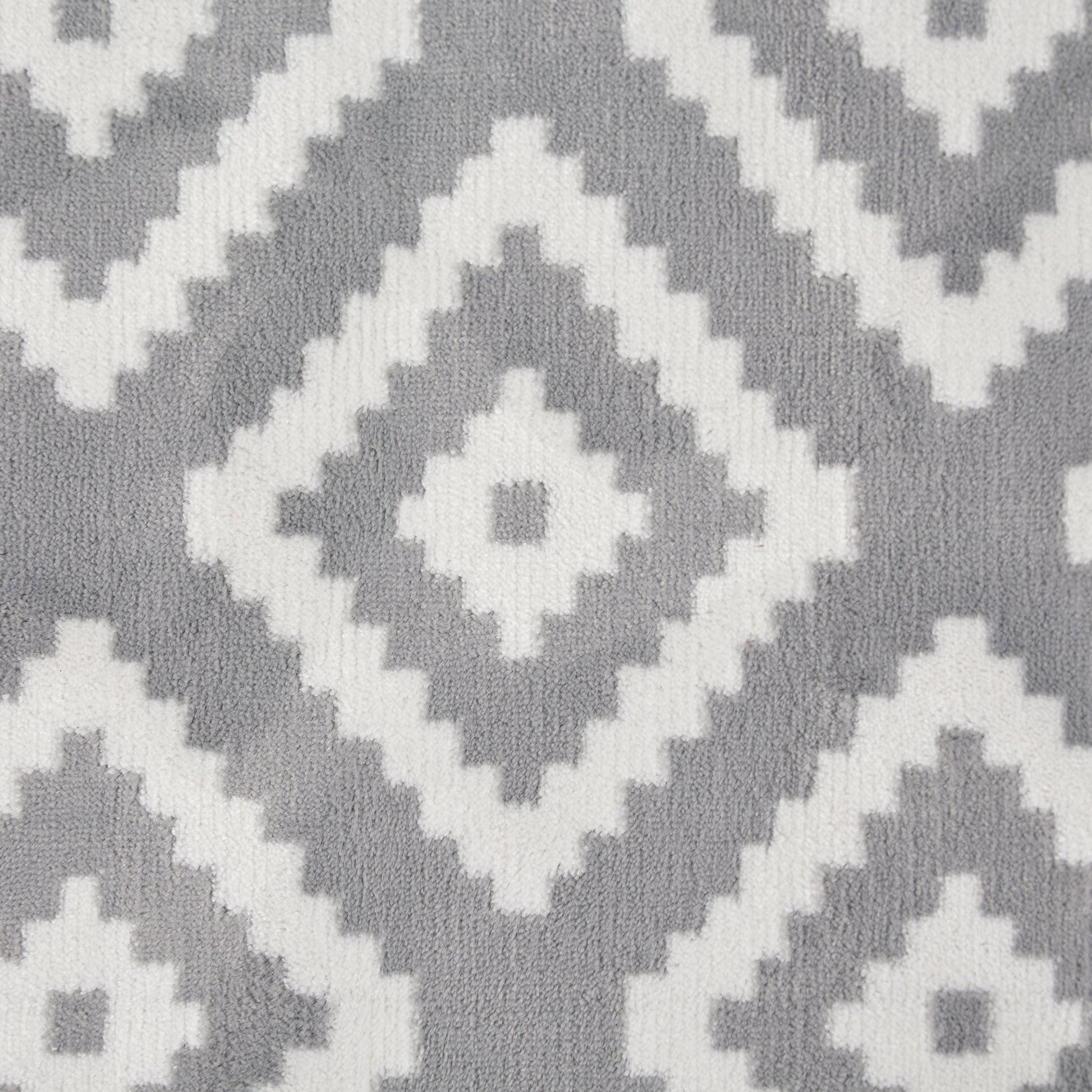 Grey Modern Tiles Motif Rug - Plus Rugs Clearance