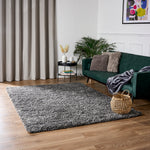 Grey Thick Shaggy Rug - California - Bargainia.com - 