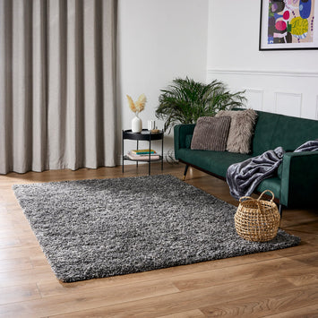 Grey Thick Shaggy Rug - California Rugs Rug Masters