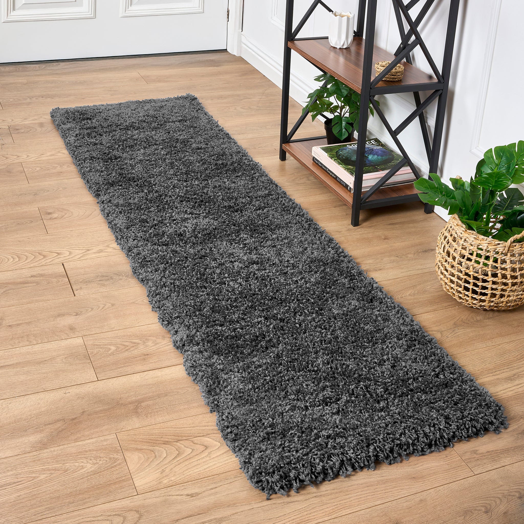 Bargainia Grey Thick Shaggy Rug – California Collection