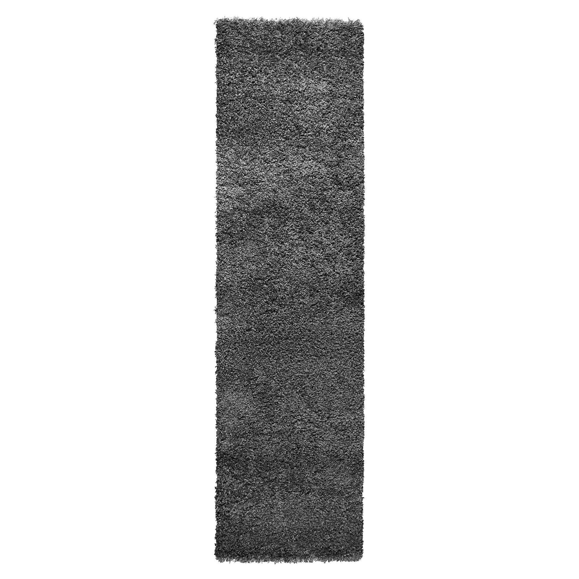 Grey Thick Shaggy Rug - California Rugs Rug Masters 60x230cm (2'x7'8")