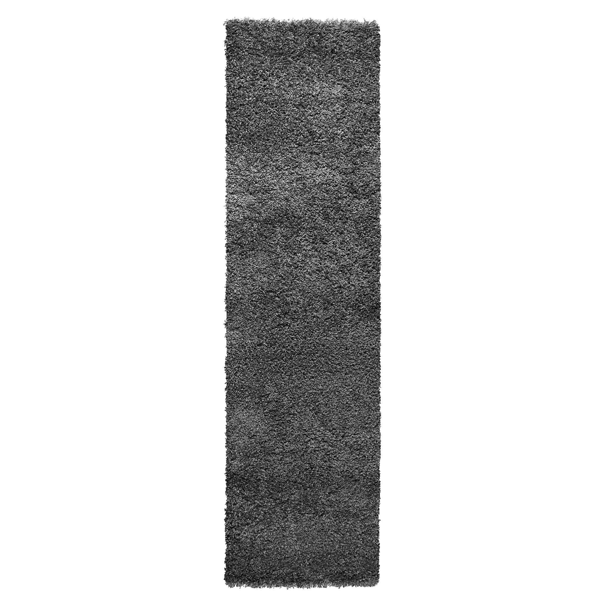 Grey Thick Shaggy Rug - California Rugs Rug Masters 60x230cm (2'x7'8")