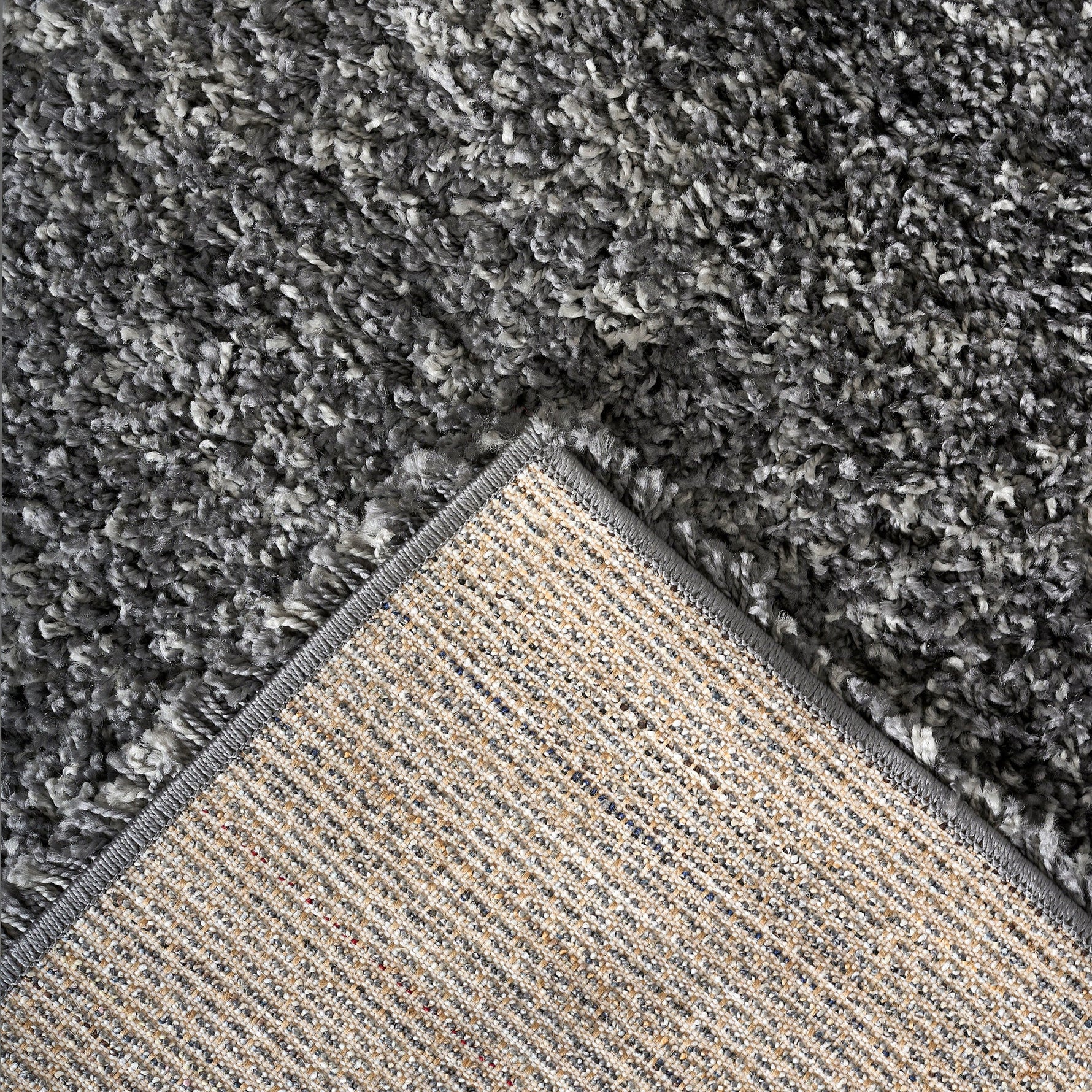 Grey Thick Shaggy Rug - California - Bargainia.com - 