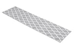 Grey Trellis Runner Rug | Hessian Backed Flexible Stair & Hallway Carpet Runner - Bargainia.com - 