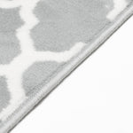 Grey Trellis Runner Rug | Hessian Backed Flexible Stair & Hallway Carpet Runner - Bargainia.com - 
