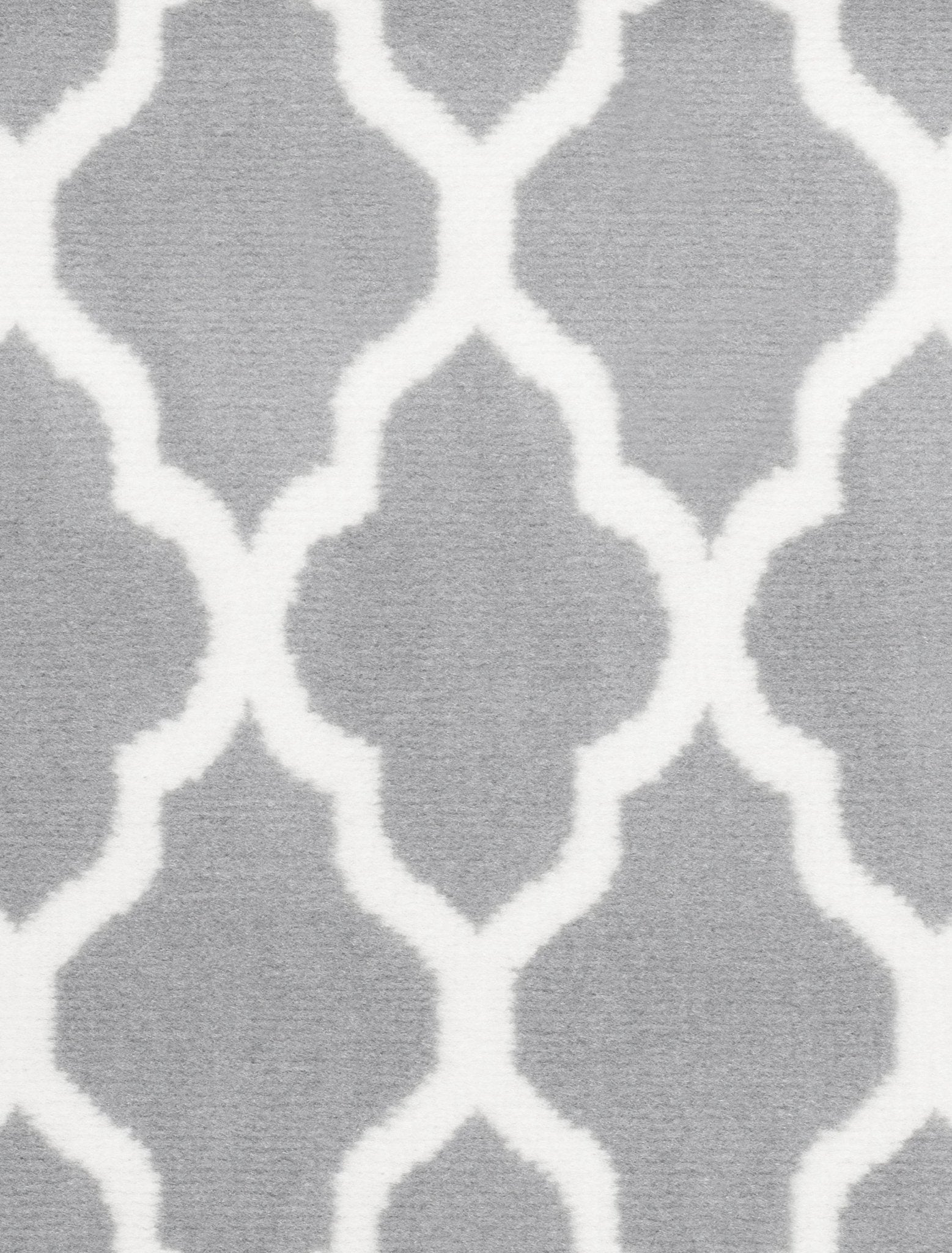 Grey Trellis Runner Rug | Hessian Backed Flexible Stair & Hallway Carpet Runner - Bargainia.com - 