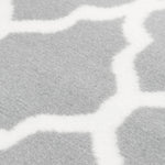 Grey Trellis Runner Rug | Hessian Backed Flexible Stair & Hallway Carpet Runner - Bargainia.com - 
