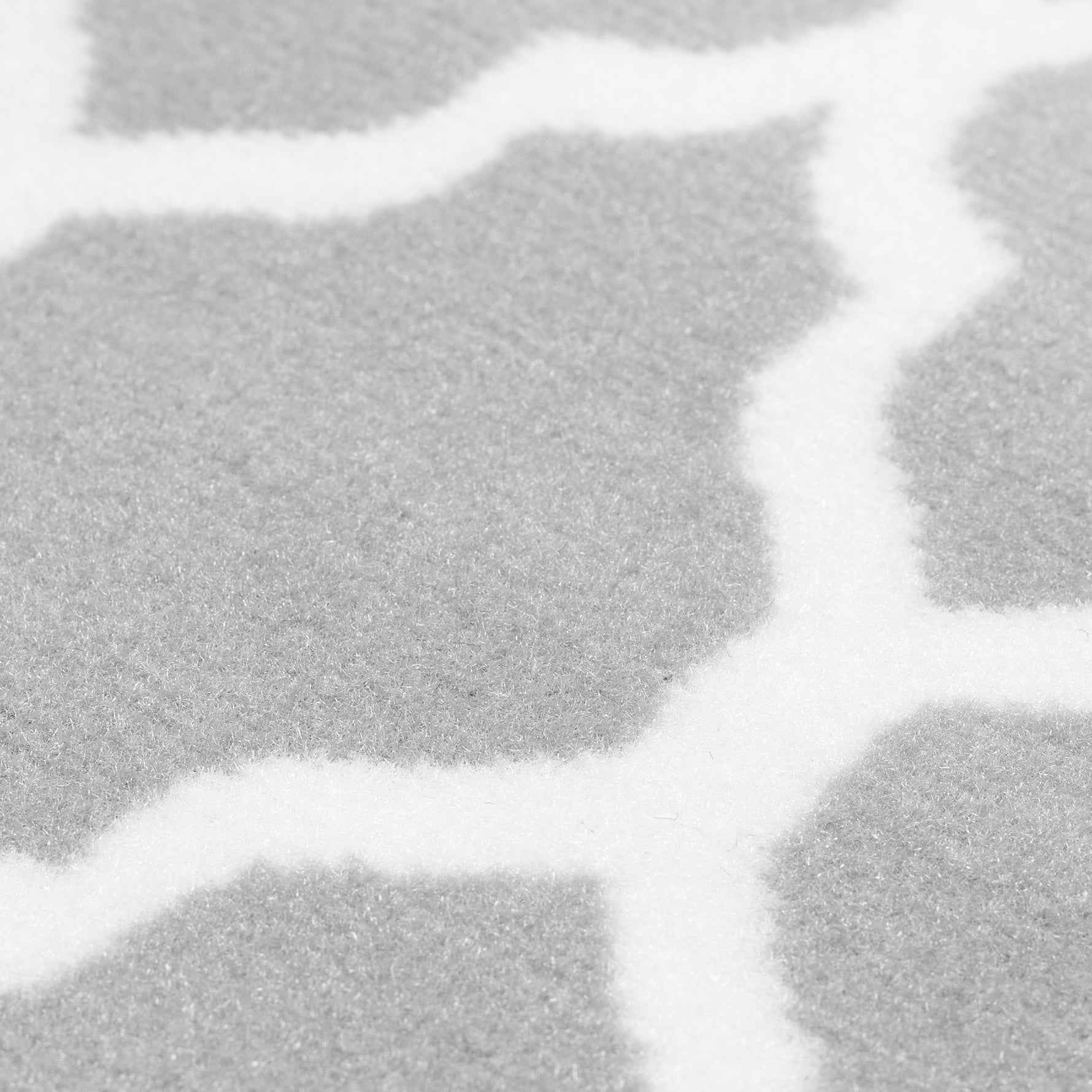 Grey Trellis Runner Rug | Hessian Backed Flexible Stair & Hallway Carpet Runner - Bargainia.com - 