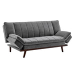 Grey Velvet 3 Seater Sofa Bed - Mondaine - Bargainia.com - 