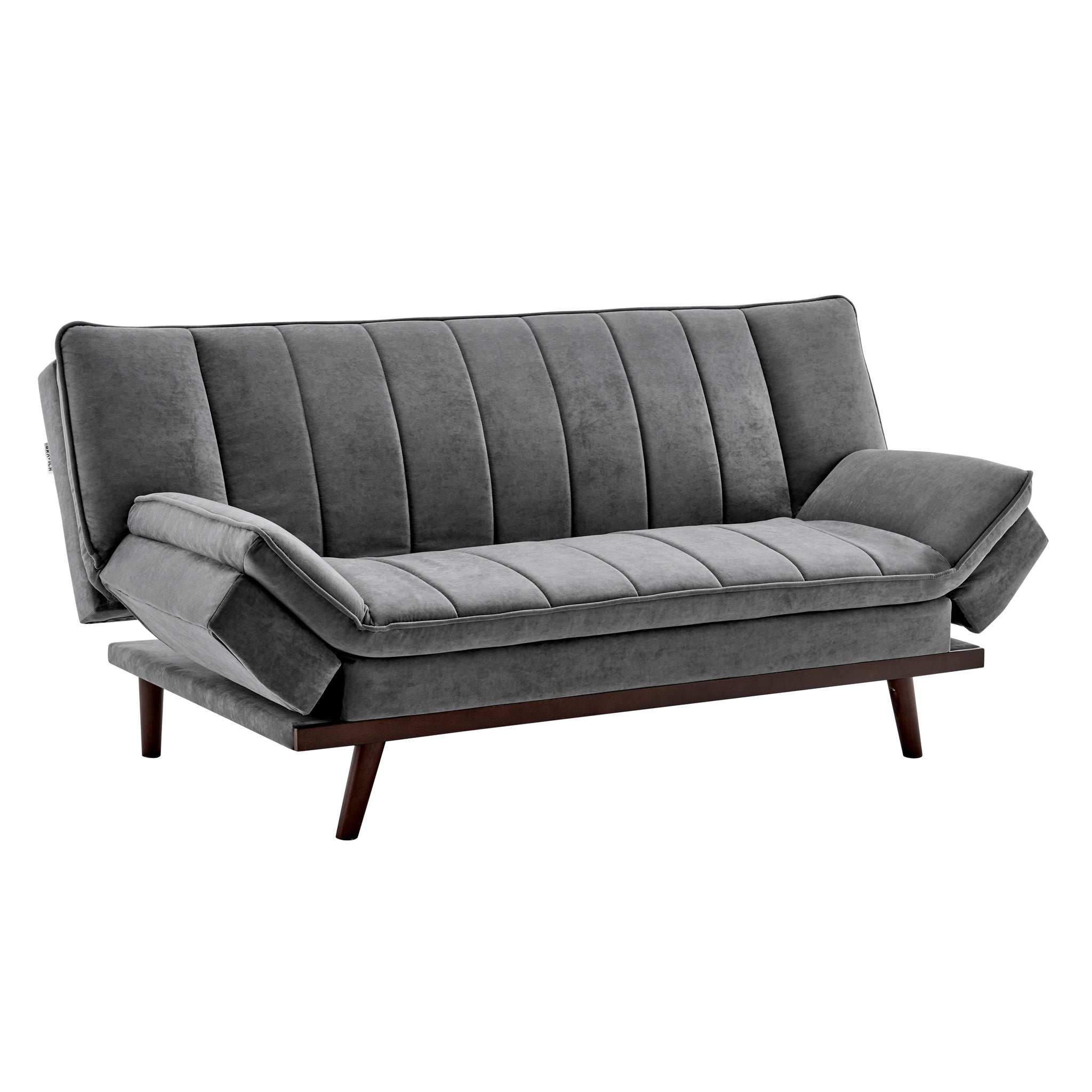 Grey Velvet 3 Seater Sofa Bed - Mondaine Sofas Bargainia