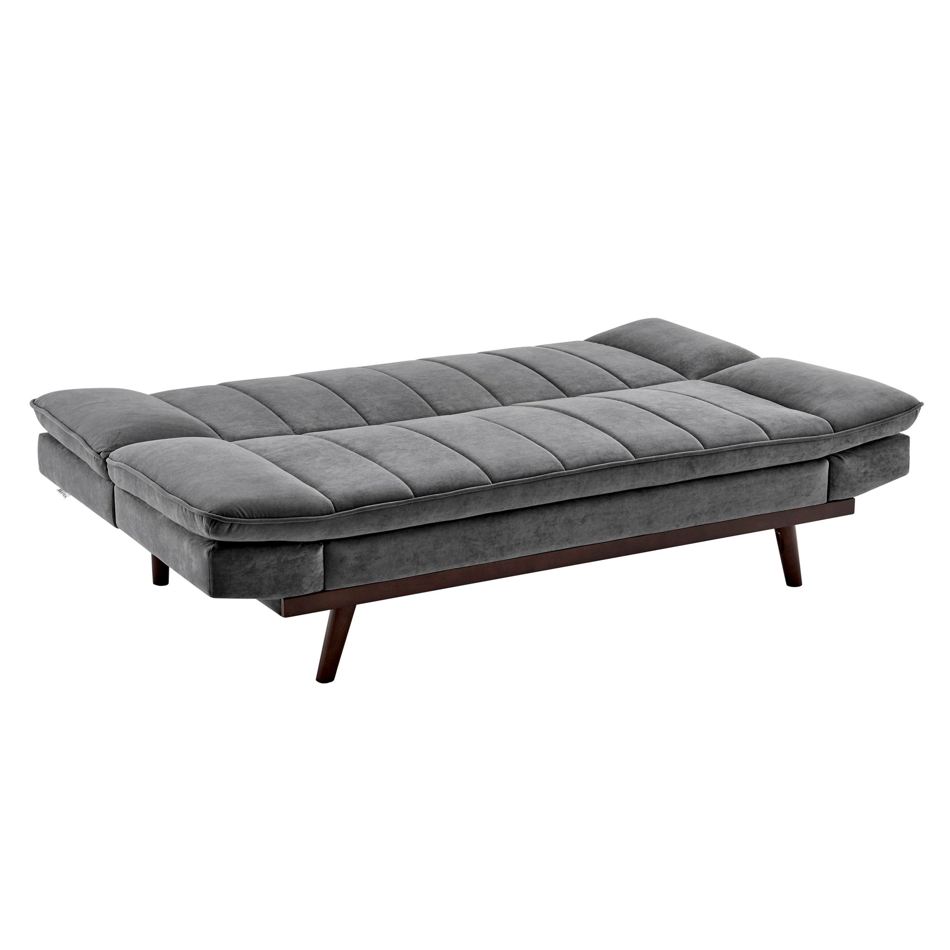 Grey Velvet 3 Seater Sofa Bed - Mondaine Sofas Bargainia