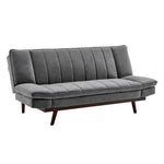 Grey Velvet 3 Seater Sofa Bed - Mondaine - Bargainia.com - 