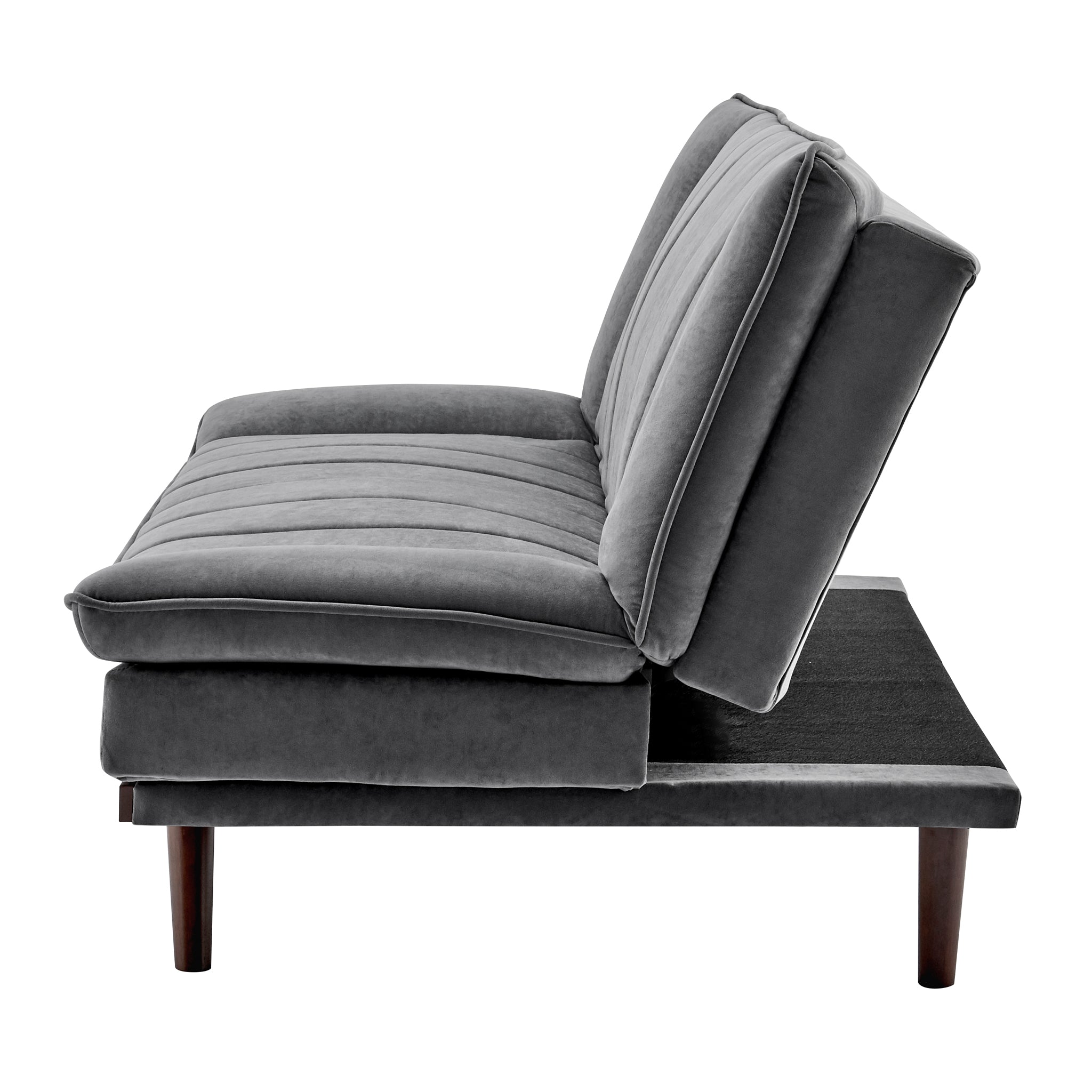 Grey Velvet 3 Seater Sofa Bed - Mondaine Sofas Bargainia