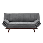 Grey Velvet 3 Seater Sofa Bed - Mondaine - Bargainia.com - 