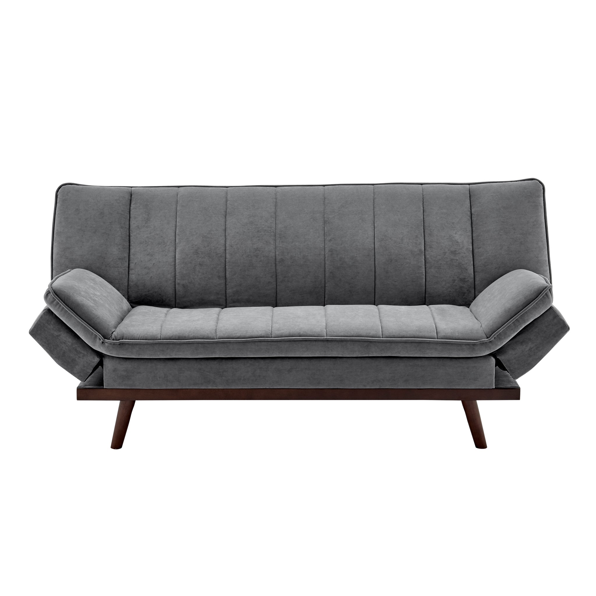 Grey Velvet 3 Seater Sofa Bed - Mondaine Sofas Bargainia