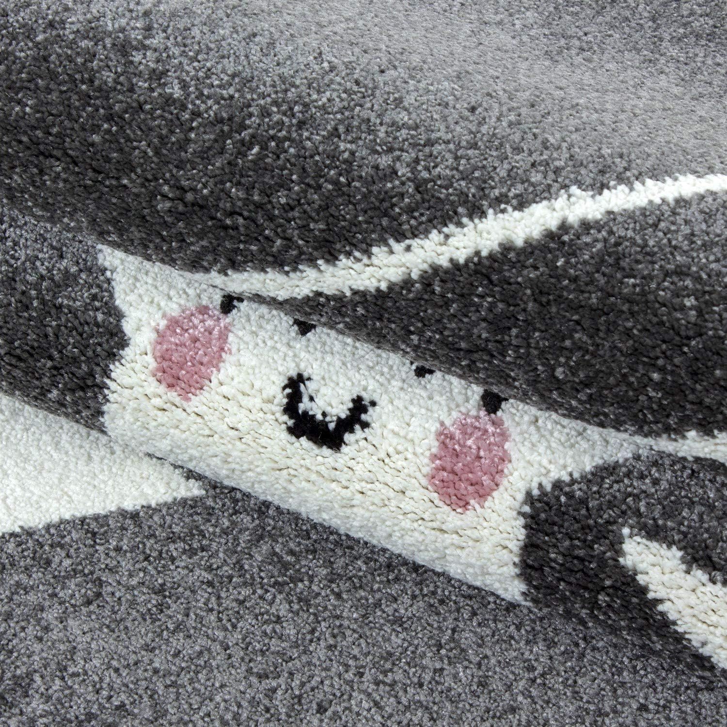 Grey & White Stars Rug - Kids Rugs Rug Masters