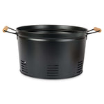 Gusta Portable BBQ Round Compact Barbecue Black 35cm - Bargainia.com - 