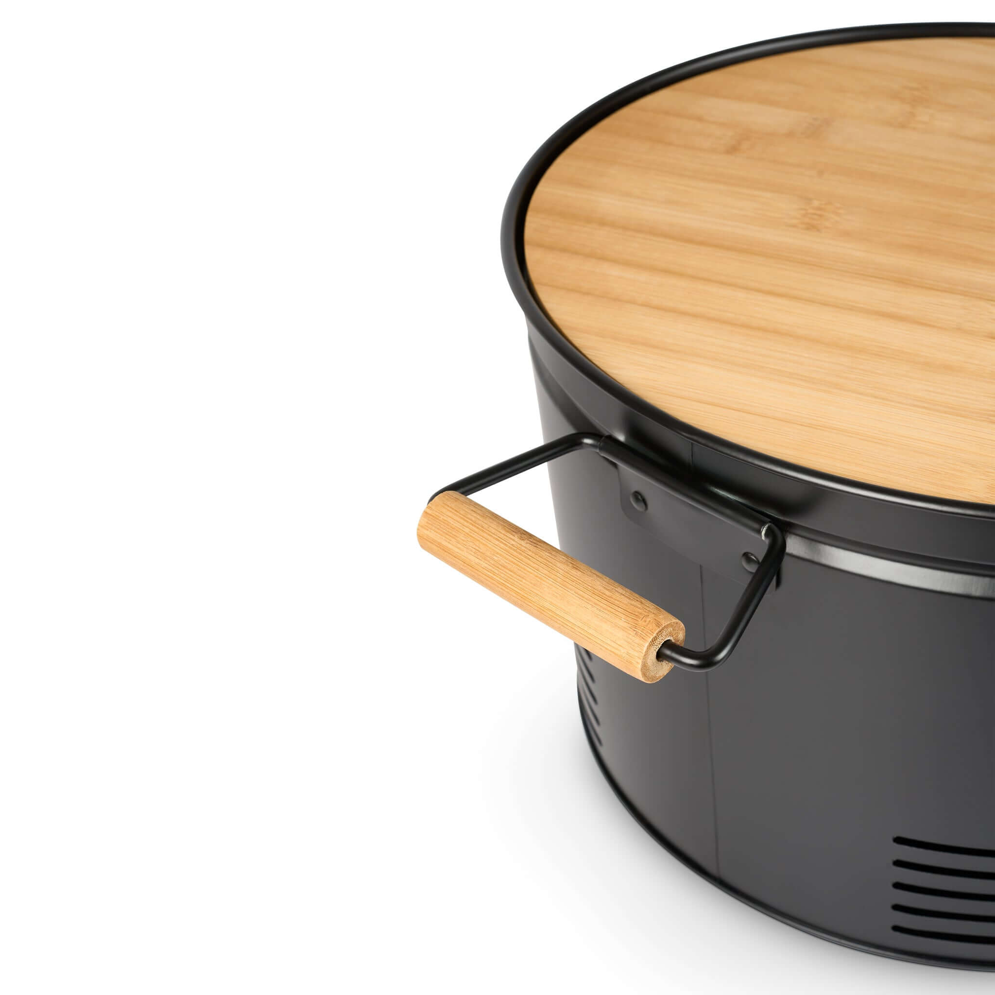 Gusta Portable BBQ Round Compact Barbecue Black 35cm Clearance