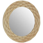 Gwenn Round Wall Mirror with Antique Silver Finish - Bargainia.com - 5018705411514
