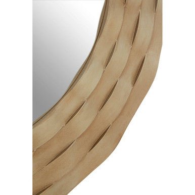 Gwenn Round Wall Mirror with Antique Silver Finish - Bargainia.com - 5018705411514