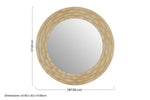 Gwenn Round Wall Mirror with Antique Silver Finish - Bargainia.com - 5018705411514