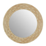 Gwenn Round Wall Mirror with Antique Silver Finish - Bargainia.com - 5018705411514