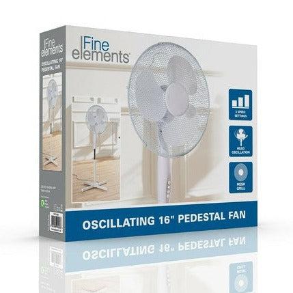Fine Elements Oscillating 16 Inch Pedestal Fan With 2 Speed Settings 45W-5024996861280-Bargainia.com