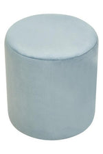 Haley Blue Velvet Pouffe - Bargainia.com - 5018705961415