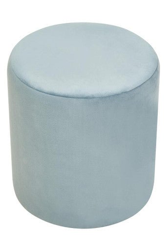 Haley Blue Velvet Pouffe - Bargainia.com - 5018705961415