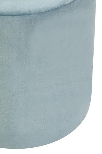 Haley Blue Velvet Pouffe - Bargainia.com - 5018705961415