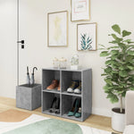 Hall Shoe Cabinet Concrete Grey 105x35.5x70 cm Engineered Wood - Bargainia.com - 