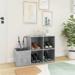 Hall Shoe Cabinet Concrete Grey 105x35.5x70 cm Engineered Wood - Bargainia.com - 
