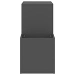 Hall Shoe Cabinet Grey 105x35.5x70 cm Engineered Wood - Bargainia.com - 