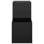Hall Shoe Cabinet High Gloss Black 105x35.5x70 cm Engineered Wood - Bargainia.com - 