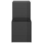 Hall Shoe Cabinet High Gloss Grey 105x35.5x70 cm Engineered Wood - Bargainia.com - 