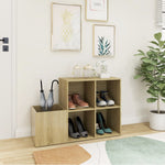 Hall Shoe Cabinet Sonoma Oak 105x35.5x70 cm Engineered Wood - Bargainia.com - 