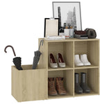 Hall Shoe Cabinet Sonoma Oak 105x35.5x70 cm Engineered Wood - Bargainia.com - 