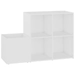 Hall Shoe Cabinet White 105x35.5x70 cm Engineered Wood - Bargainia.com - 