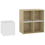 Hall Shoe Cabinet White and Sonoma Oak 105x35.5x70 cm Engineered Wood - Bargainia.com - 