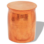 Hammered Aluminium Stool/Side Table Brass/Copper Colour - Bargainia.com - 