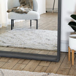 Hanaka - Full Length Black Oak Rectangle Mirror - 200cm x 100cm - Bargainia.com - 
